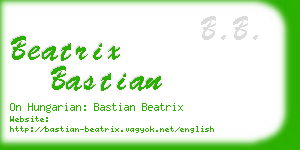 beatrix bastian business card